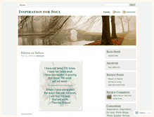 Tablet Screenshot of inspirationforsoul.wordpress.com