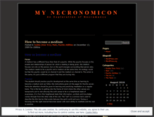 Tablet Screenshot of mynecronomicon.wordpress.com