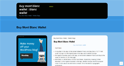 Desktop Screenshot of buymontblancwalletqral.wordpress.com