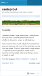 Mobile Screenshot of centsprout.wordpress.com