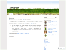 Tablet Screenshot of centsprout.wordpress.com