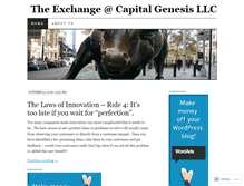 Tablet Screenshot of capitalgenesis.wordpress.com