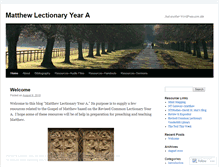 Tablet Screenshot of lectionarymatthew.wordpress.com