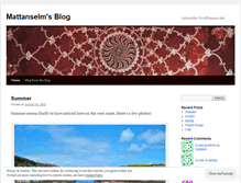 Tablet Screenshot of mattanselm.wordpress.com