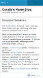 Mobile Screenshot of coraliesnameblog.wordpress.com