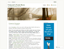 Tablet Screenshot of coraliesnameblog.wordpress.com