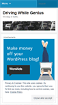 Mobile Screenshot of drivingwhilegenius.wordpress.com