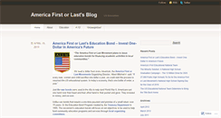 Desktop Screenshot of americafirstorlast.wordpress.com