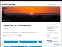 Tablet Screenshot of mylifeisabuffet.wordpress.com