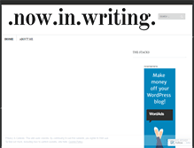 Tablet Screenshot of nowinwriting.wordpress.com