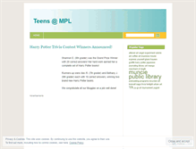 Tablet Screenshot of munplteens.wordpress.com