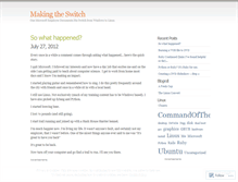 Tablet Screenshot of makingtheswitch.wordpress.com