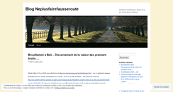 Desktop Screenshot of neplusfairefausseroute.wordpress.com