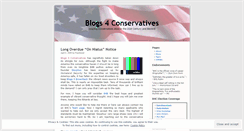 Desktop Screenshot of blogs4conservatives.wordpress.com