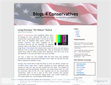 Tablet Screenshot of blogs4conservatives.wordpress.com