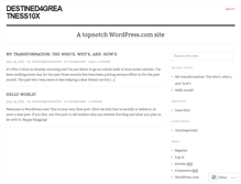 Tablet Screenshot of destined4greatness10x.wordpress.com