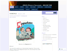 Tablet Screenshot of anshsmagnetism.wordpress.com