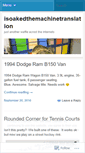 Mobile Screenshot of isoakedthemachinetranslation.wordpress.com