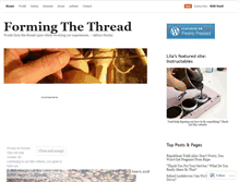 Tablet Screenshot of formingthethread.wordpress.com