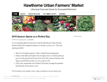 Tablet Screenshot of hawthornemarket.wordpress.com