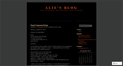 Desktop Screenshot of aliesaja.wordpress.com