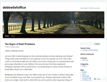 Tablet Screenshot of debtreliefoffice.wordpress.com