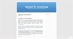 Desktop Screenshot of herbertwarmstrong.wordpress.com