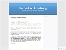 Tablet Screenshot of herbertwarmstrong.wordpress.com