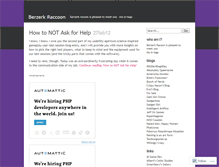 Tablet Screenshot of berzerkraccoon.wordpress.com