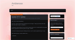 Desktop Screenshot of ambiencex.wordpress.com