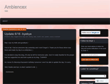 Tablet Screenshot of ambiencex.wordpress.com