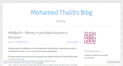 Desktop Screenshot of mohammadthalif.wordpress.com