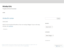 Tablet Screenshot of hirekaeric.wordpress.com