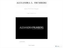 Tablet Screenshot of alexandrafrumberg.wordpress.com