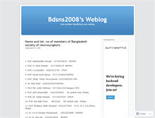 Tablet Screenshot of bdsns2008.wordpress.com
