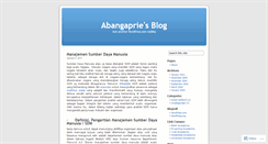 Desktop Screenshot of abangaprie.wordpress.com