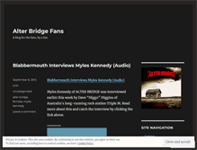 Tablet Screenshot of alterbridgefans.wordpress.com