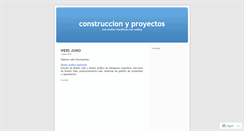 Desktop Screenshot of construccionyproyectos.wordpress.com