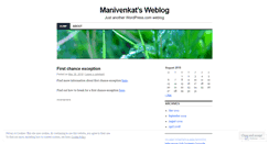 Desktop Screenshot of manivenkat.wordpress.com