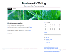 Tablet Screenshot of manivenkat.wordpress.com