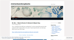 Desktop Screenshot of mixtracksandsnapbacks.wordpress.com