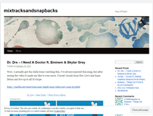 Tablet Screenshot of mixtracksandsnapbacks.wordpress.com