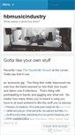 Mobile Screenshot of hbmusicindustry.wordpress.com