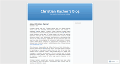 Desktop Screenshot of christiankacher.wordpress.com