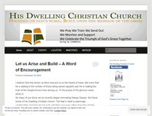 Tablet Screenshot of hisdwellingchristianchurch.wordpress.com