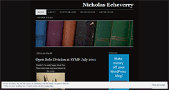 Desktop Screenshot of nickecheverry.wordpress.com