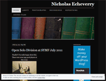 Tablet Screenshot of nickecheverry.wordpress.com