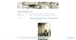 Desktop Screenshot of lopezwedding.wordpress.com