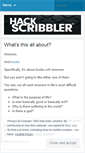 Mobile Screenshot of hackscribbler.wordpress.com