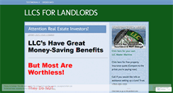 Desktop Screenshot of llcsforlandlords.wordpress.com